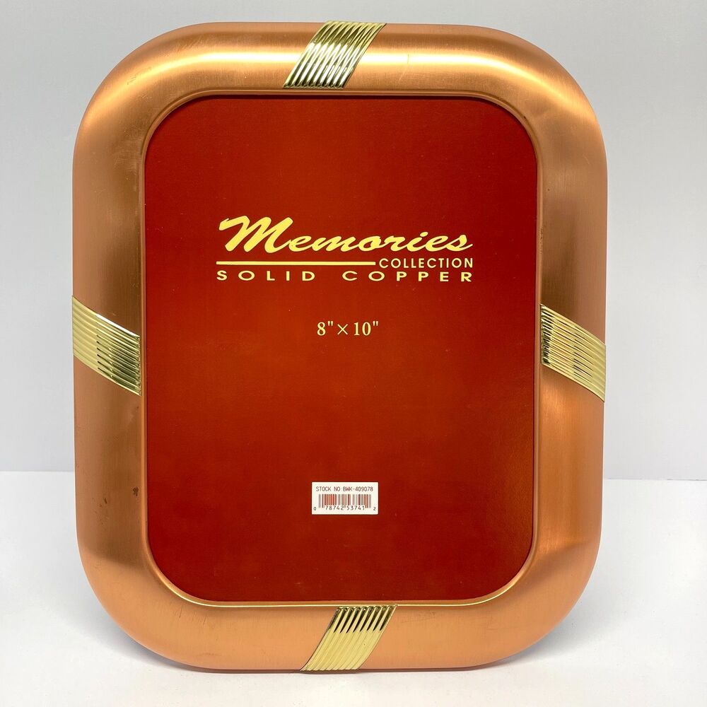 Solid Copper Memories Collection 8x10 Picture Frame Tabletop or Wall-Vintage